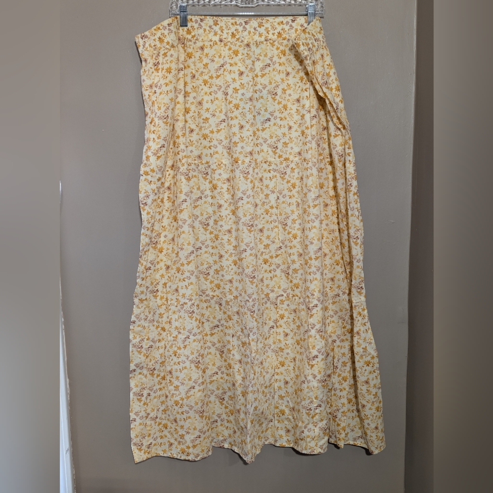 Able The Lable Harper Tiered Maxi Skirt, Size:3X